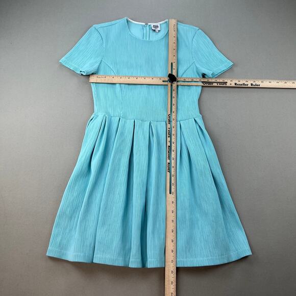 Opening Ceremony Dress Womens Medium Tiffany Blue Apex Babydoll Mini Fit & Flare - Picture 11 of 13